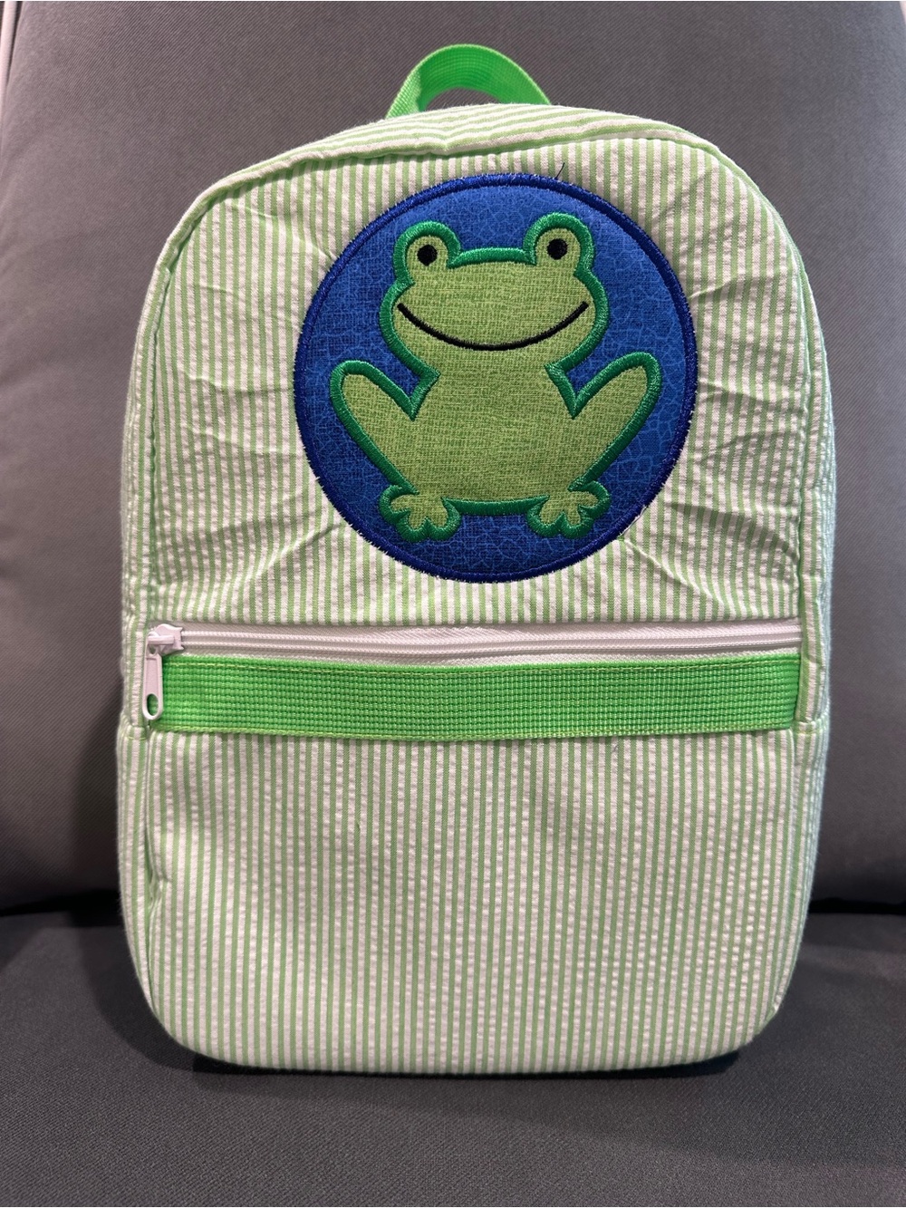 Toddler Backpack with Frog Patch Embroidered